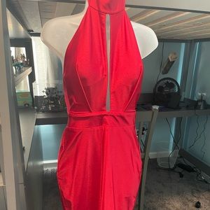 Beautiful red satin like material cocktail